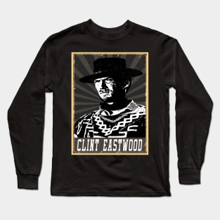 80s Style Clint Eastwood Long Sleeve T-Shirt